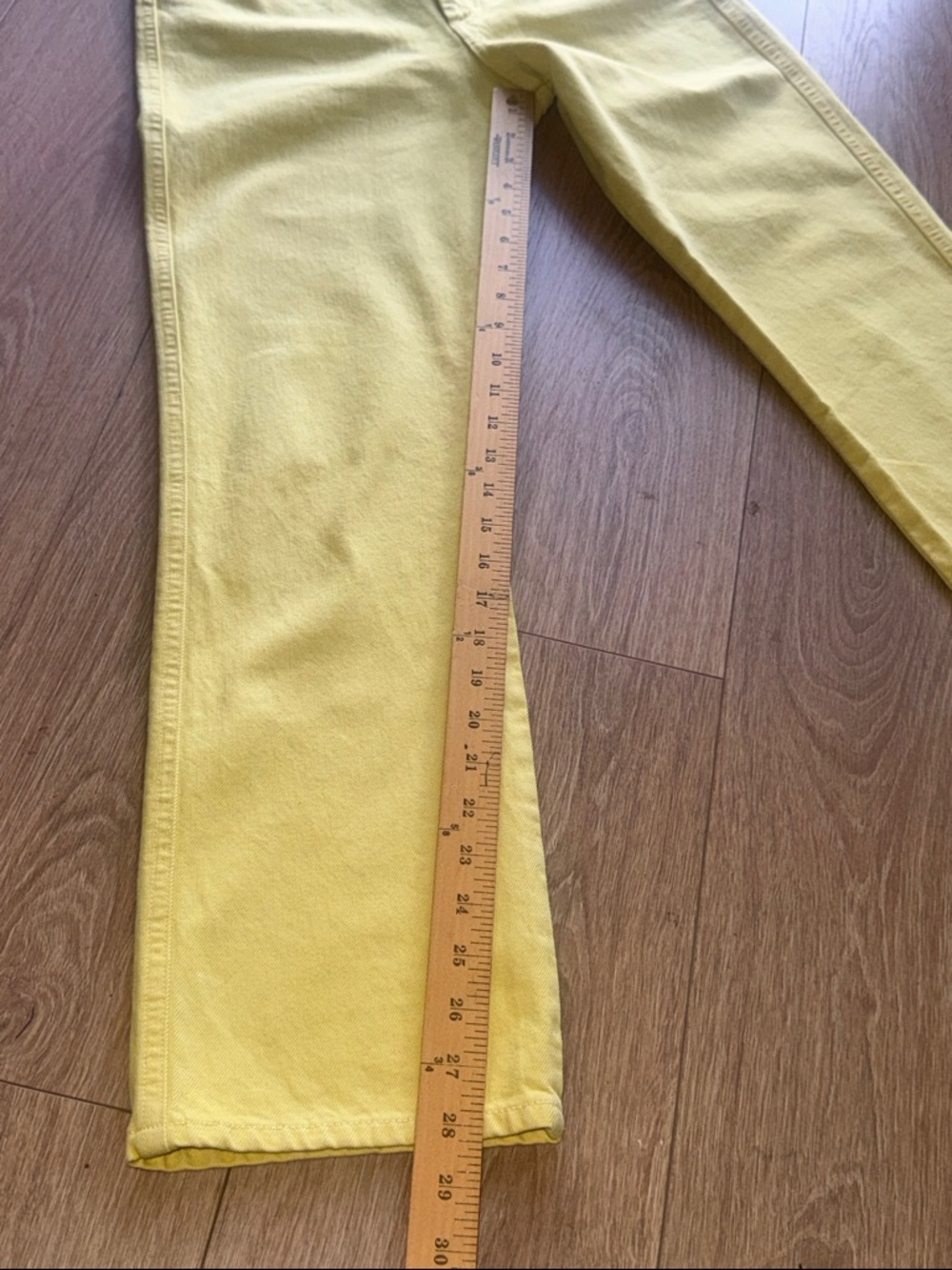 Agolde Pinch Waist High Rise Jeans Lemon Yellow Size 26 - Picture 14 of 16